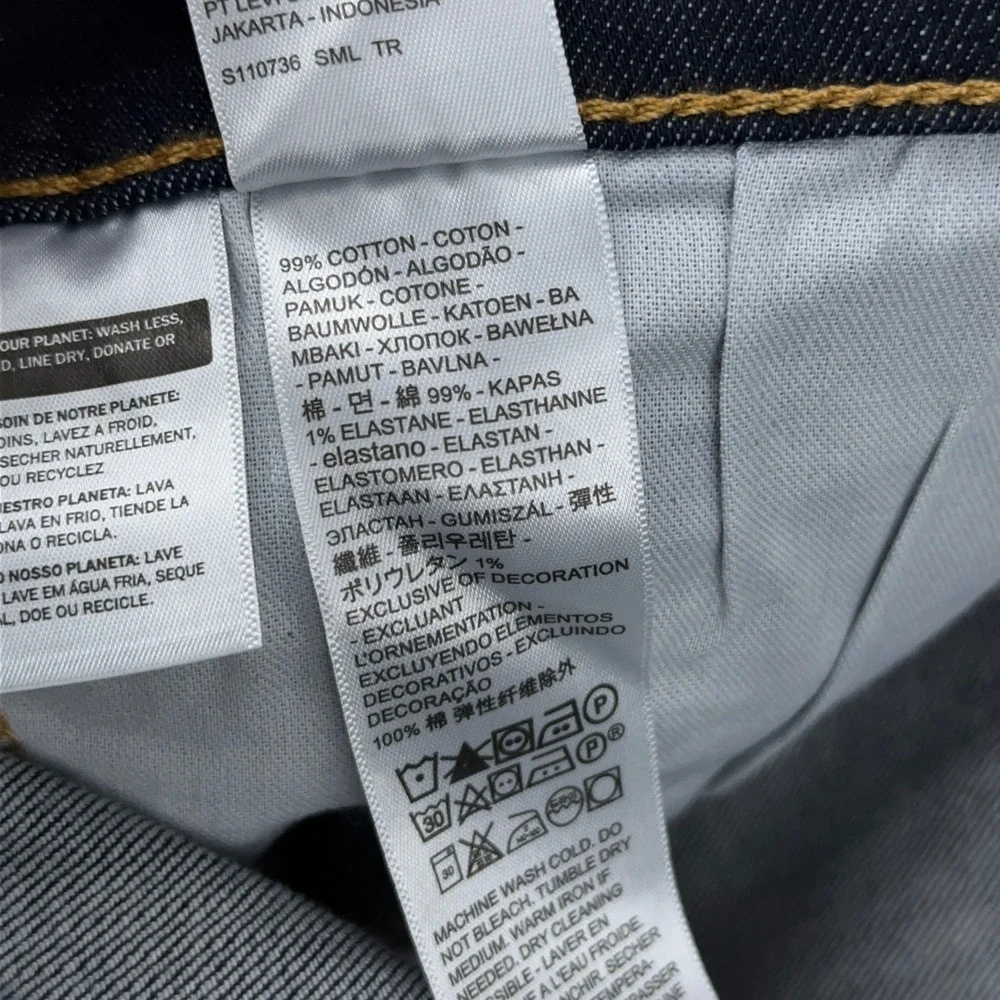 NEW Levi's 541 Athletic Taper Jeans Mens 46x34 Dark Indigo Wash Stretch Denim